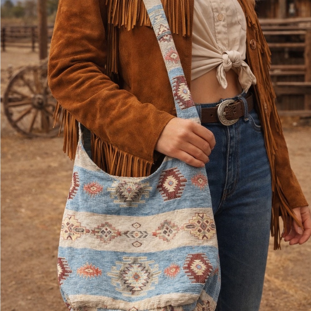 Southwestern Tapestry Shoulder Bag Crossbody Boho Western Cowgirl